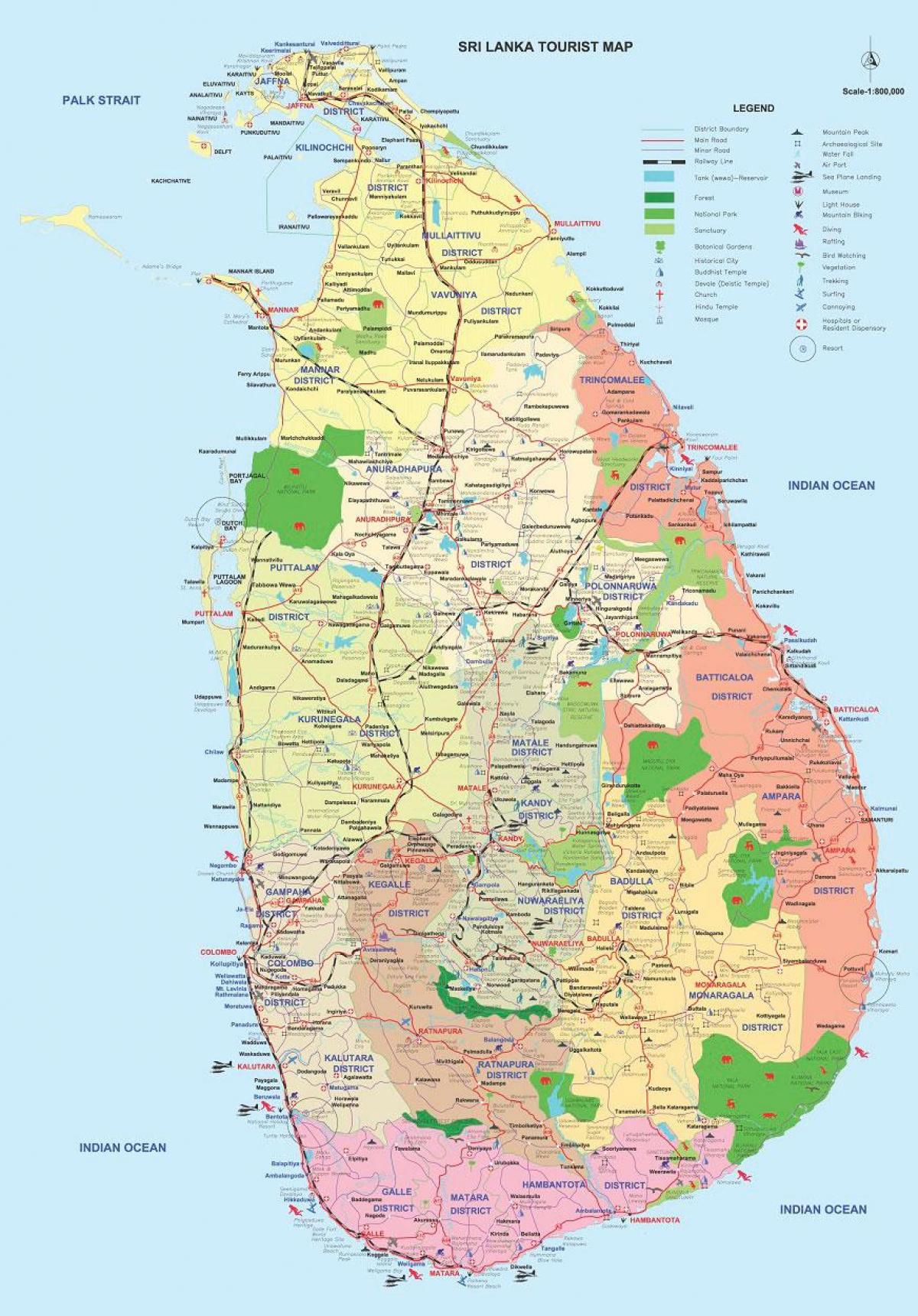 Sri Lanka ampara-distriktet karta