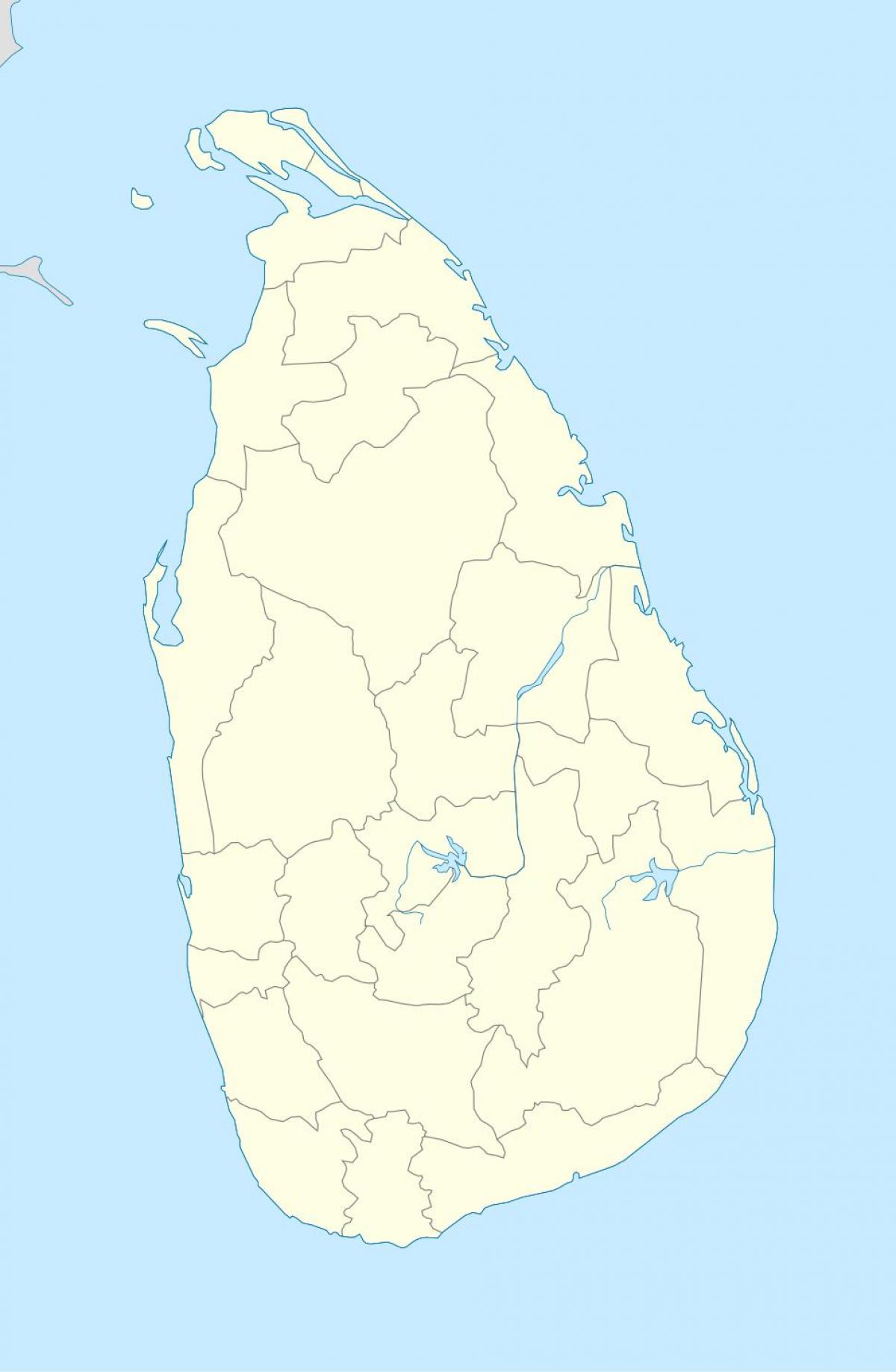karta över Sri Lanka divisions-sekretariatet