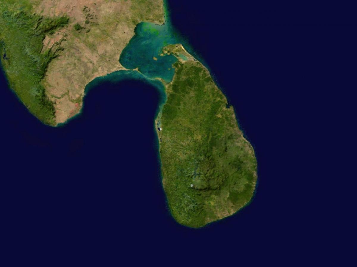 online satellit-karta över Sri Lanka