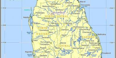 Sri Lanka-tåg karta