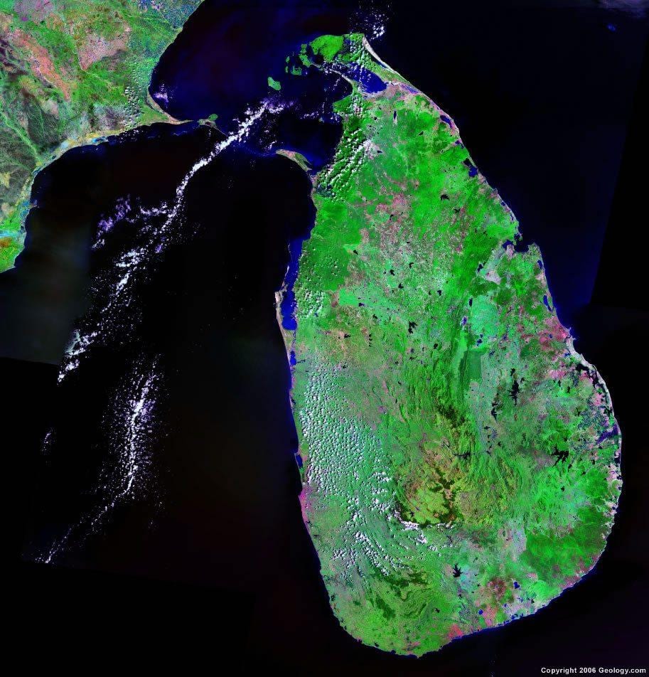 karta över geologisk karta över Sri Lanka