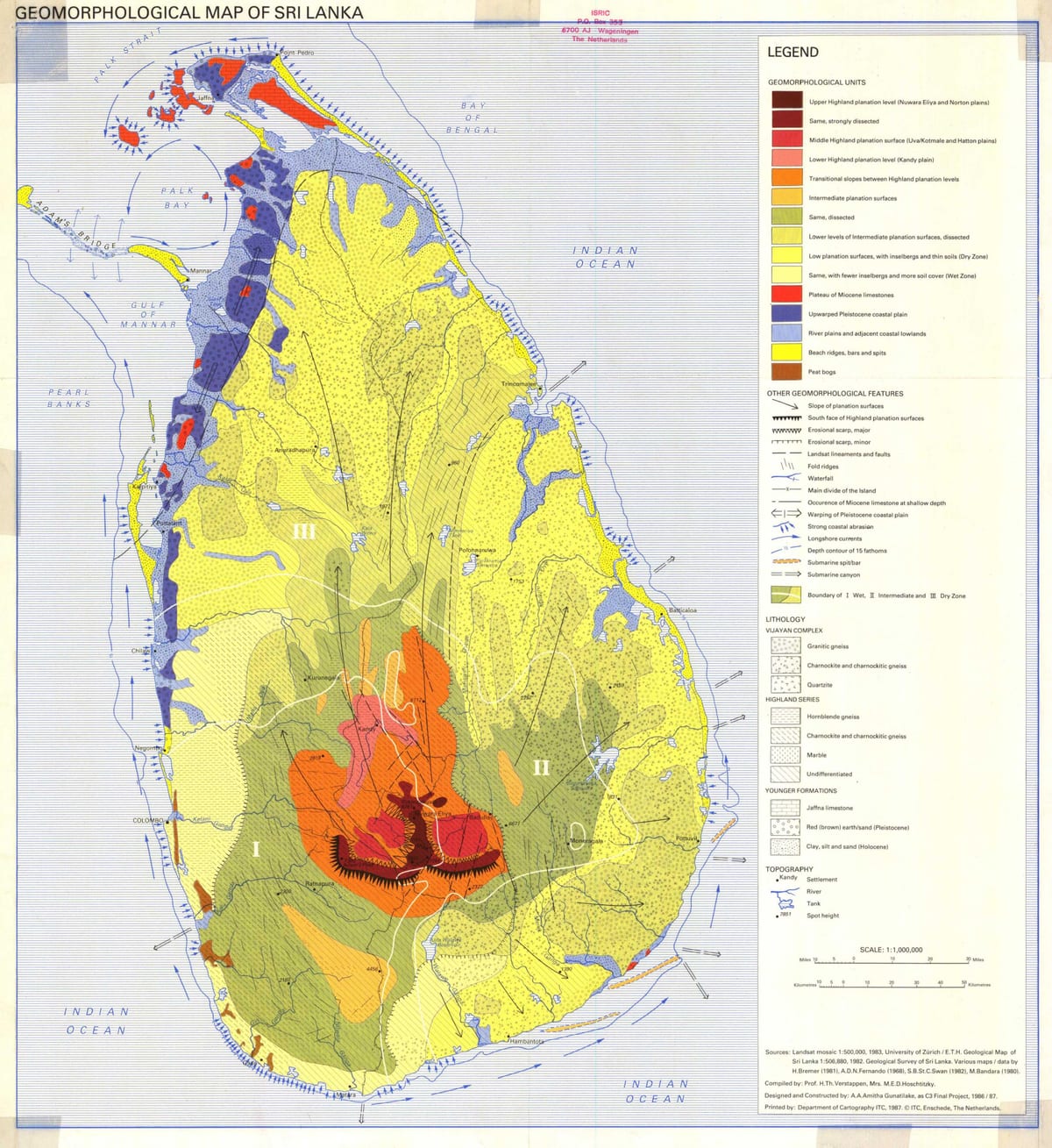 karta över mark karta över Sri Lanka