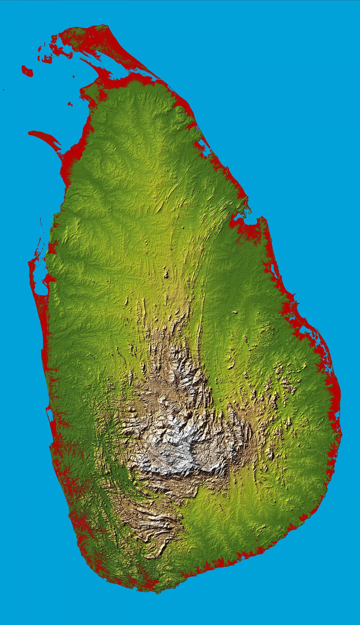 karta över Sri Lanka 3d