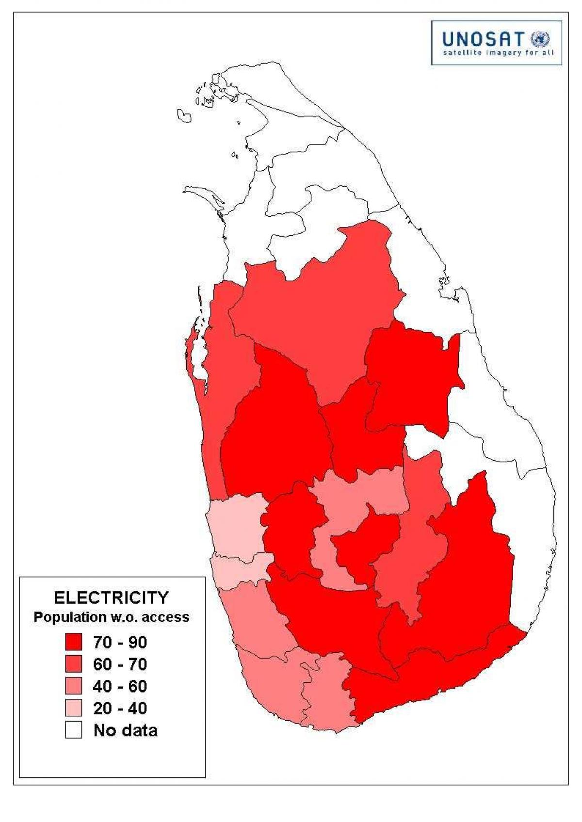Sri Lankas befolkning karta