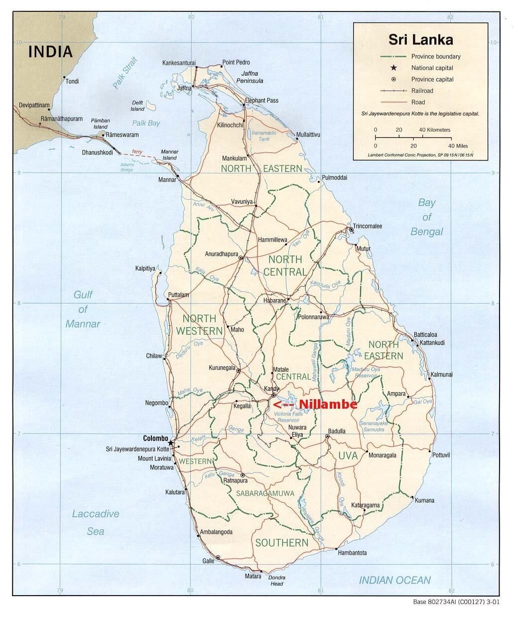 karta över Sri Lanka hus