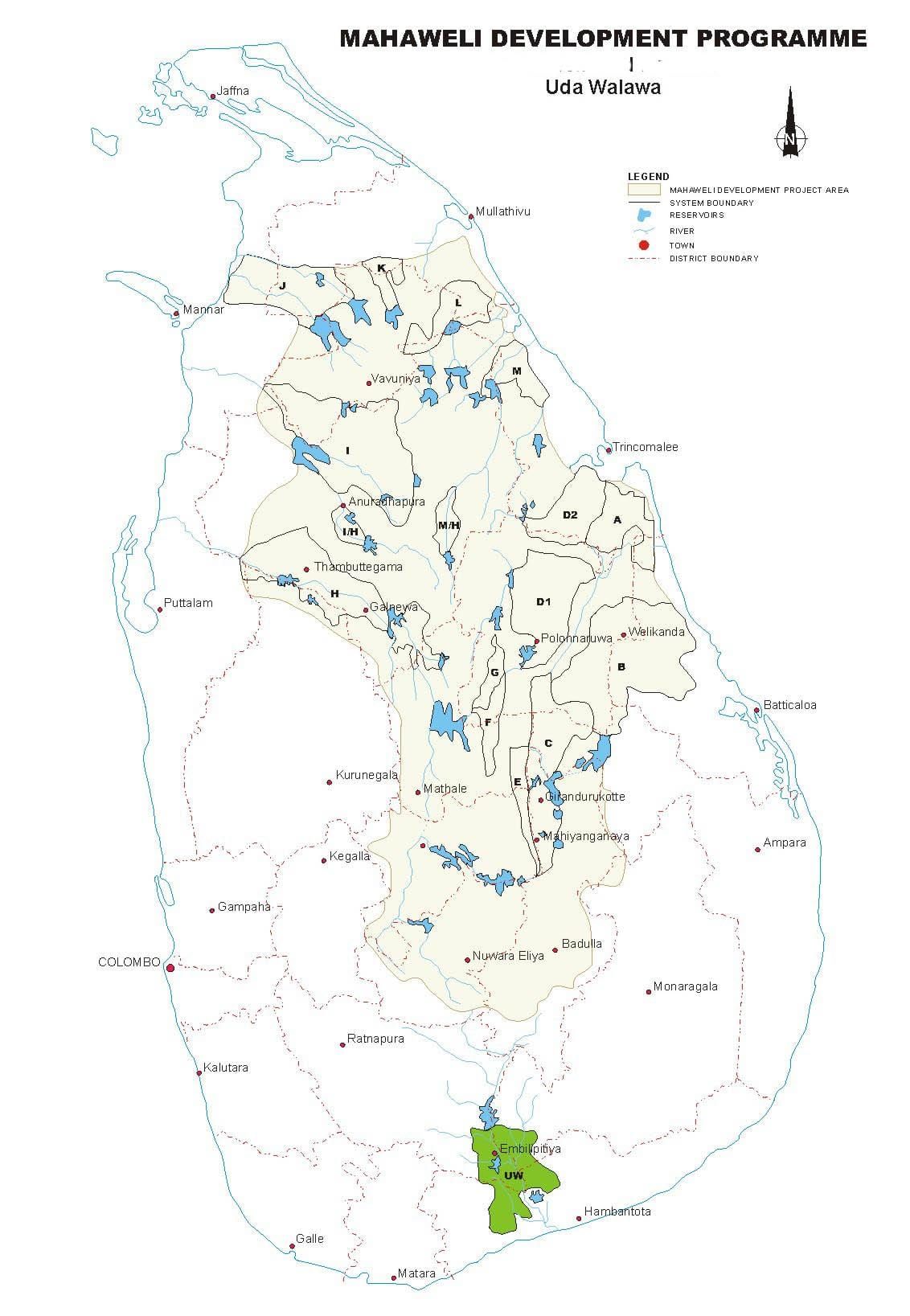 karta av tankar i Sri Lanka