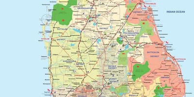 Sri Lanka ampara-distriktet karta