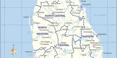 Karta över grahalokagaraya Sri Lanka