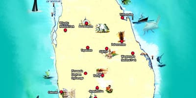 Karta över jaffna i Sri Lanka