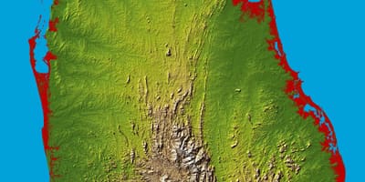 Karta över Sri Lanka 3d