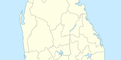 Karta över Sri Lanka divisions-sekretariatet