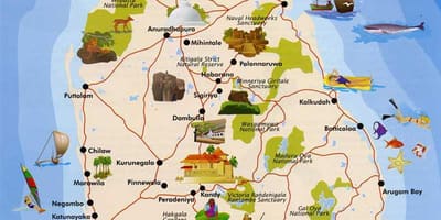 Sri Lanka island karta