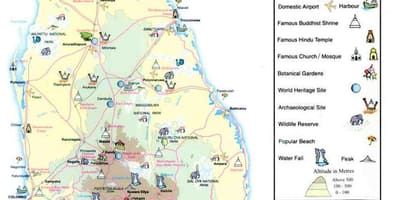 Karta över Sri Lanka karta information
