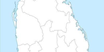 Karta över Sri Lanka nidan