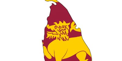 Karta över Sri Lankas flagga