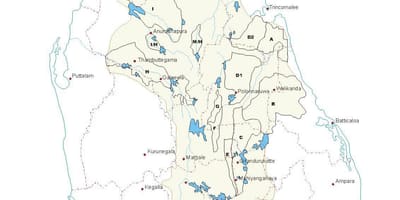 Karta av tankar i Sri Lanka